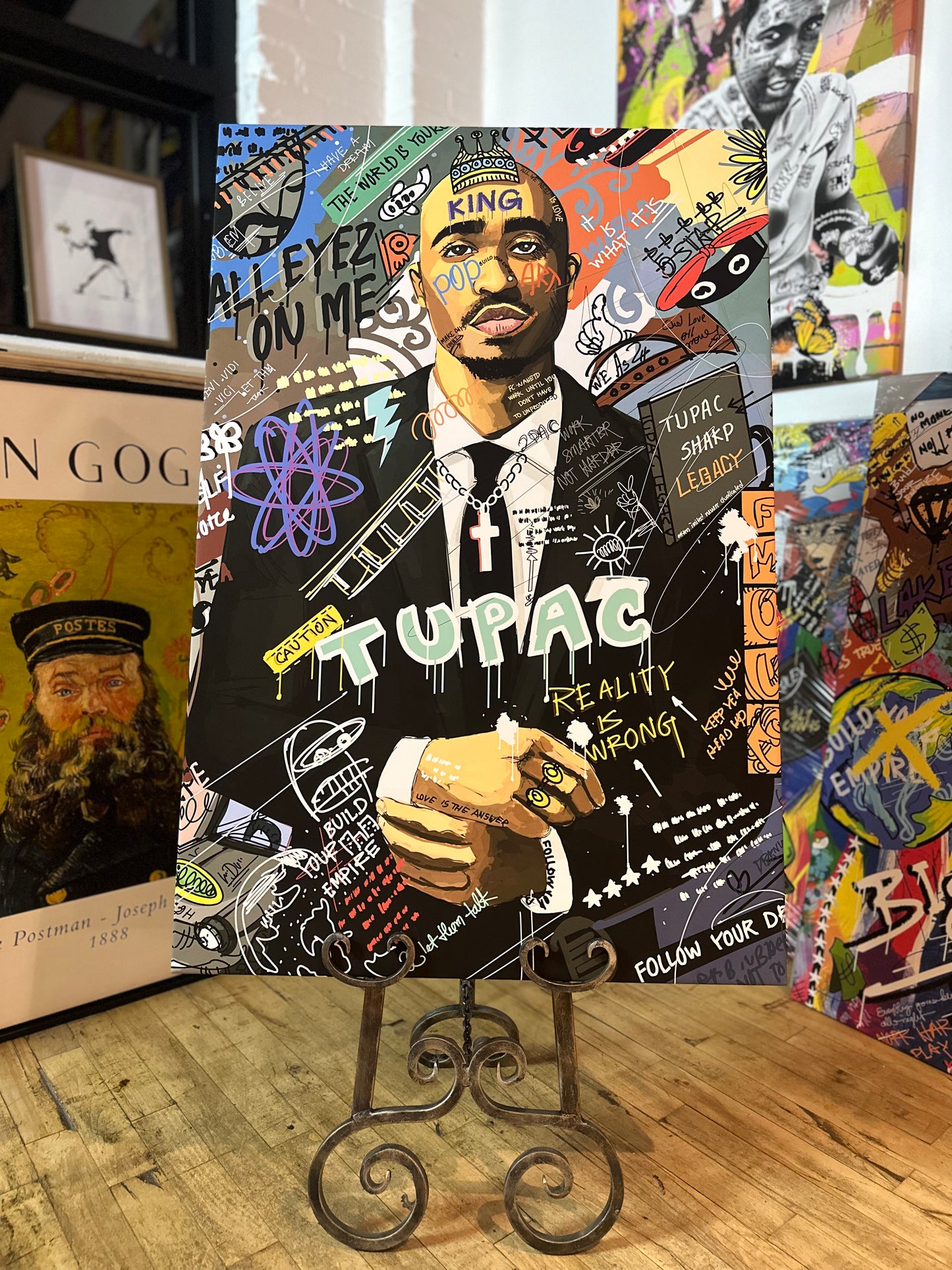 Icône du rap des années 90 – Toile Pop Art & Graffiti