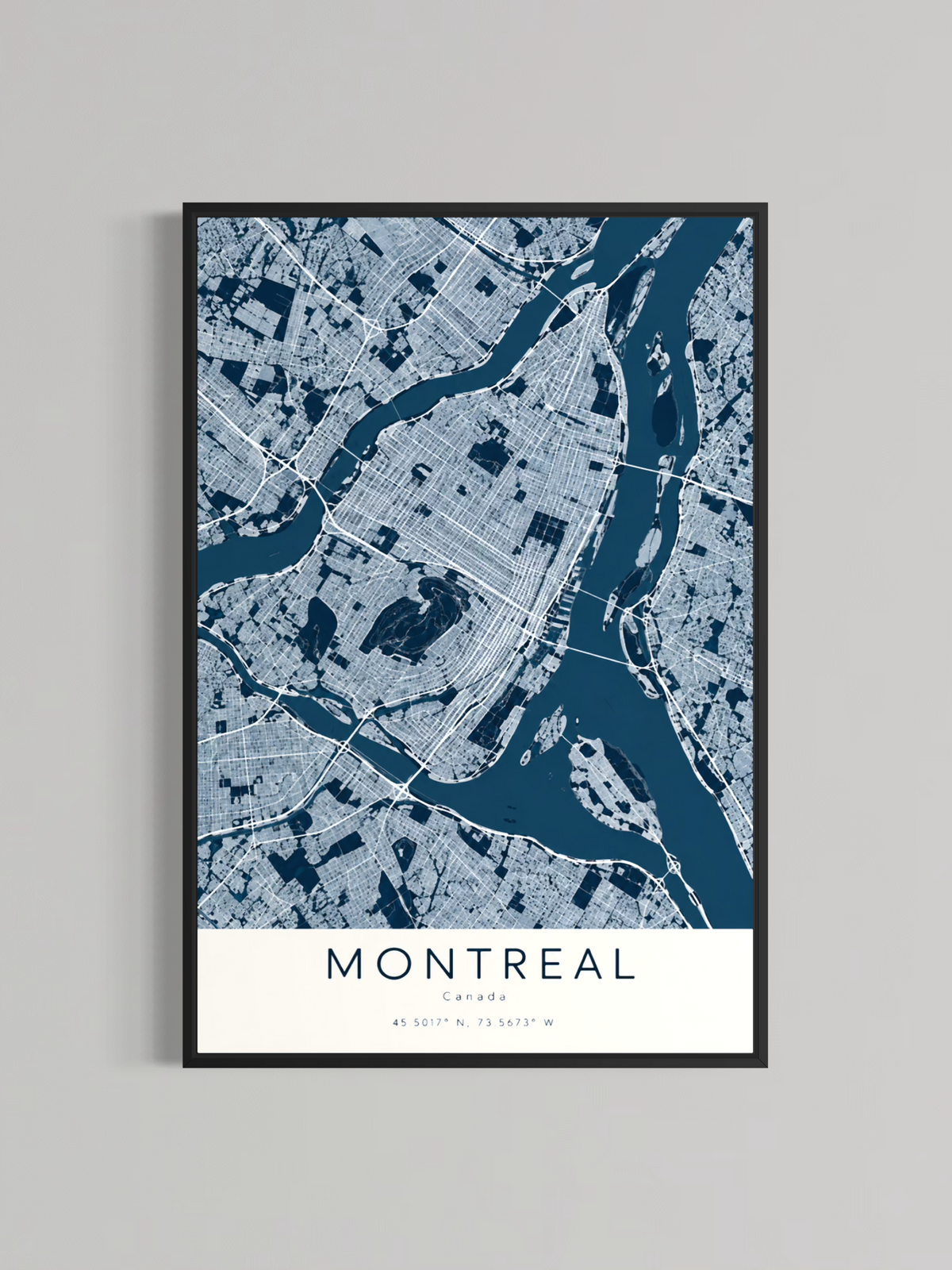 Montréal — Carte Urbaine Minimaliste