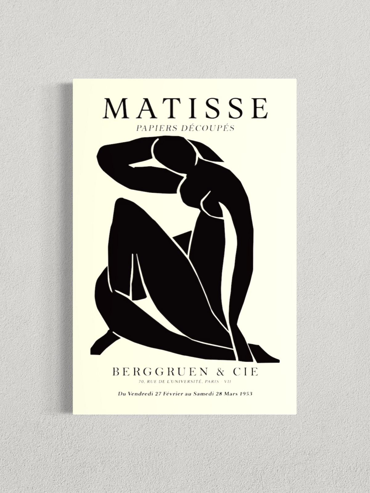 Matisse – Silhouette Noire, Affiche Vintage