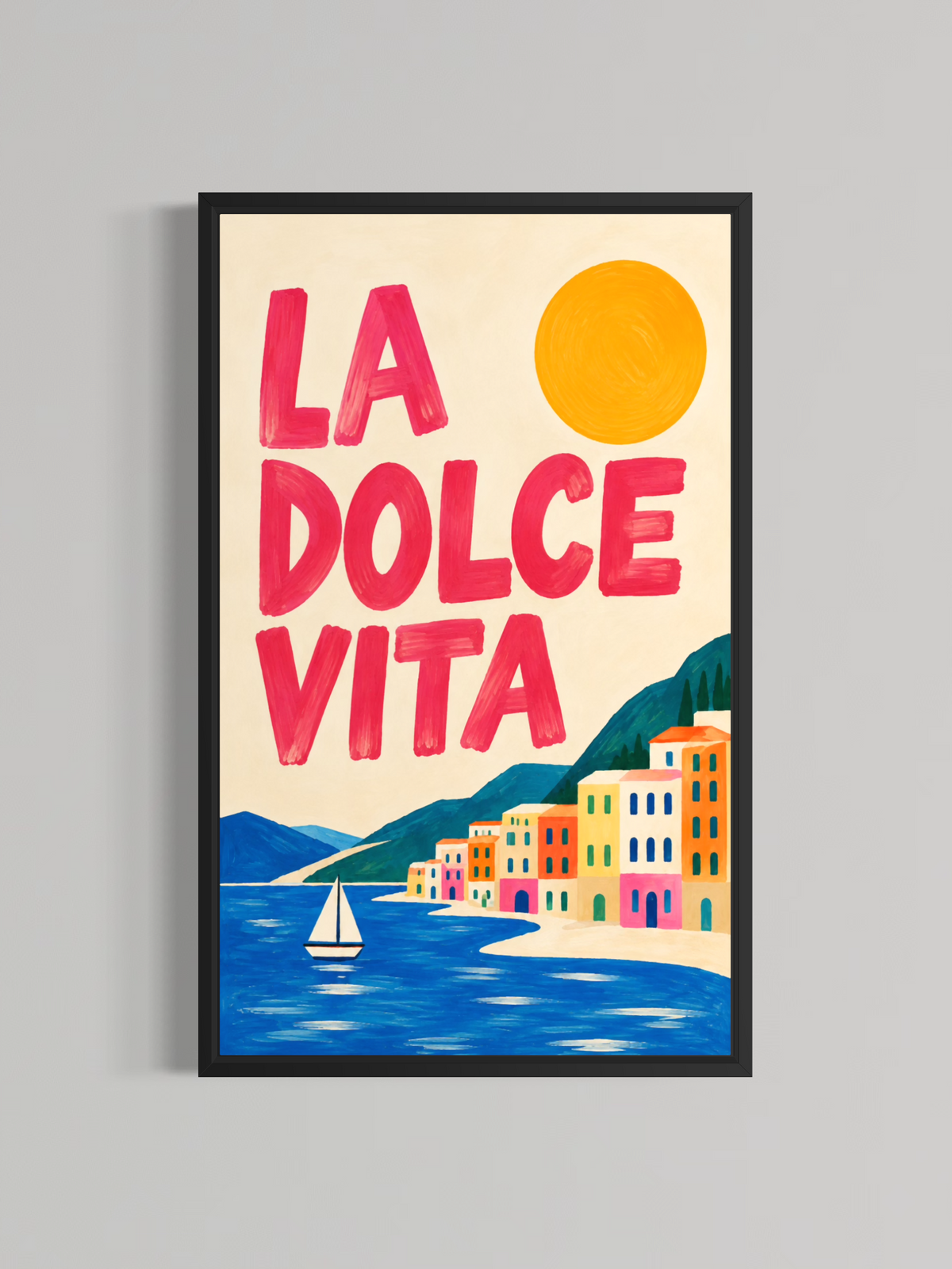 La Dolce Vita — Affiche Méditerranéenne Colorée