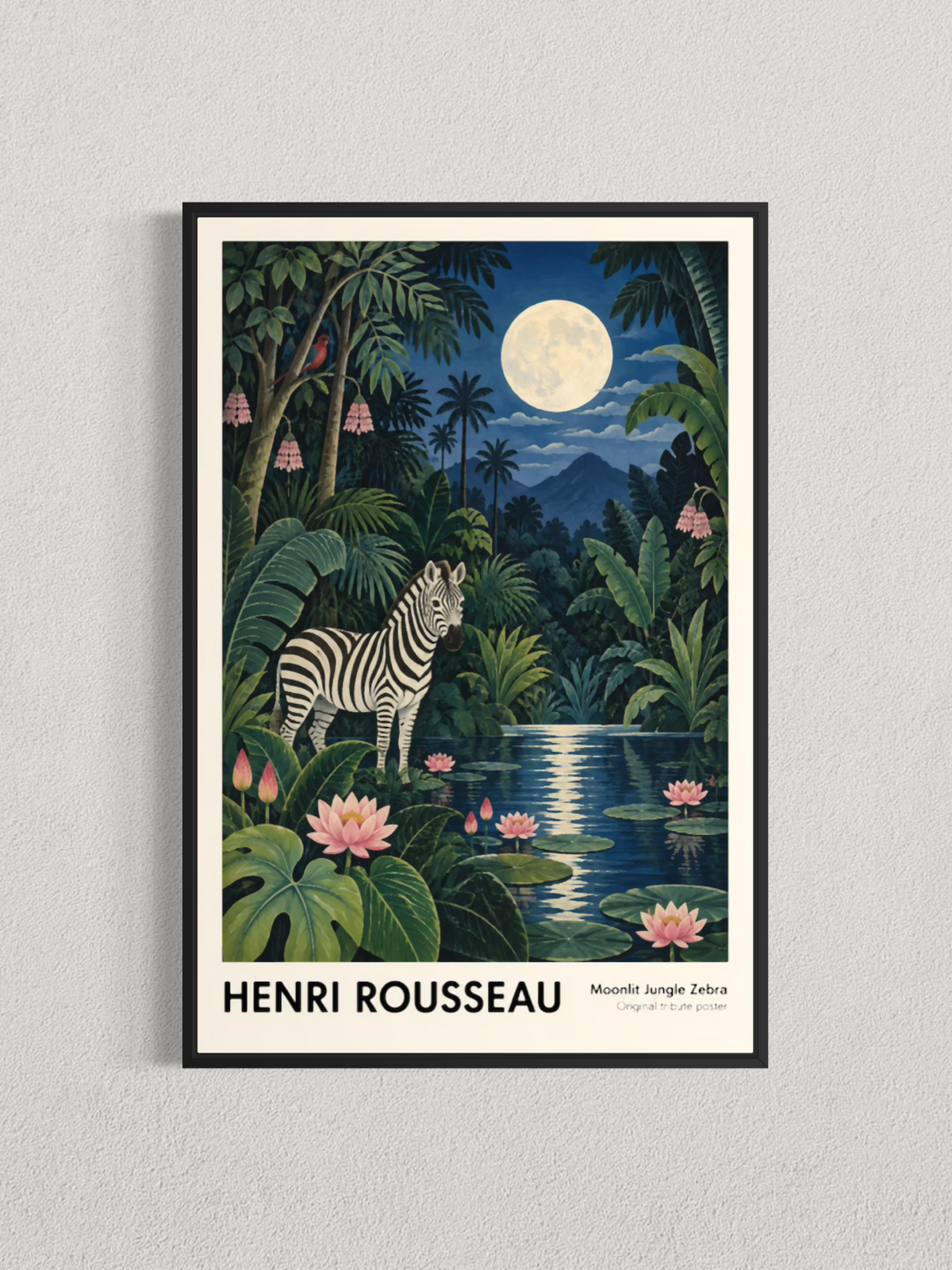 Zèbre au clair de lune – Hommage à Henri Rousseau