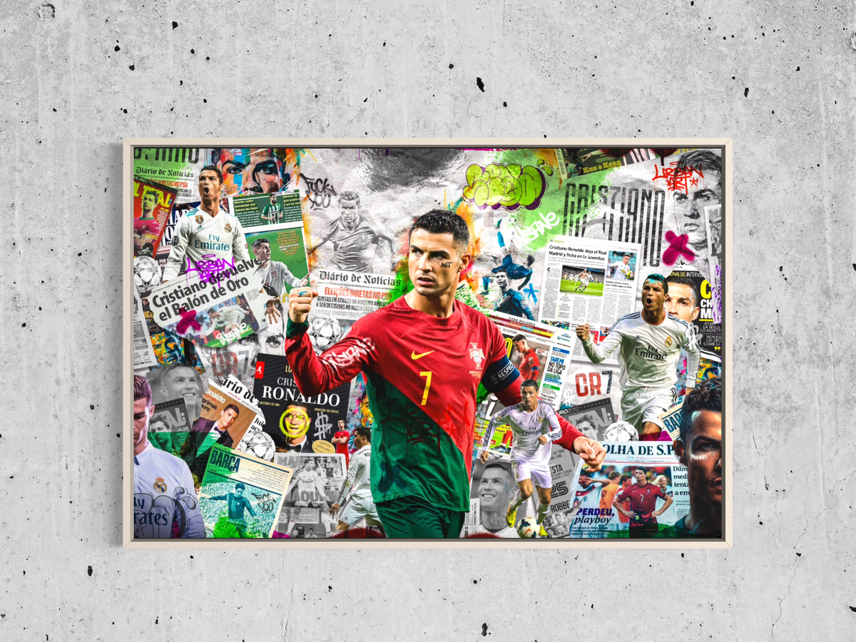 Légende du Football – Collage Street Art