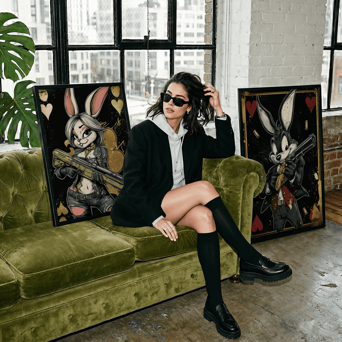 Lapine Rebelle – Noir et Or