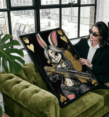 Lapine Rebelle – Noir et Or