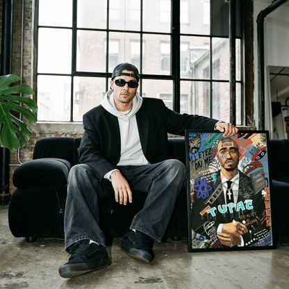 Icône du rap des années 90 – Toile Pop Art & Graffiti