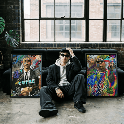 Icône du rap des années 90 – Toile Pop Art & Graffiti