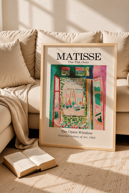 Matisse – La Fenêtre ouverte à Collioure, Affiche Vintage