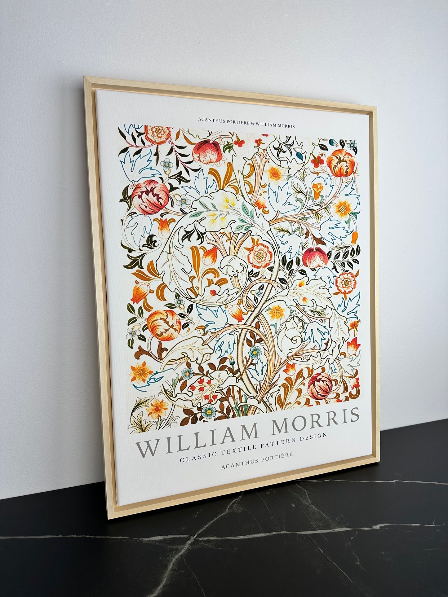 William Morris – Acanthus Fleuri, Affiche Botanique