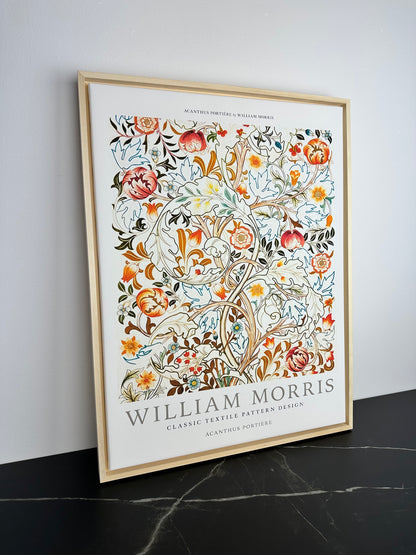 William Morris – Acanthus Fleuri, Affiche Botanique