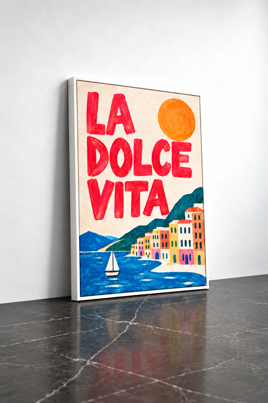 La Dolce Vita — Affiche Méditerranéenne Colorée