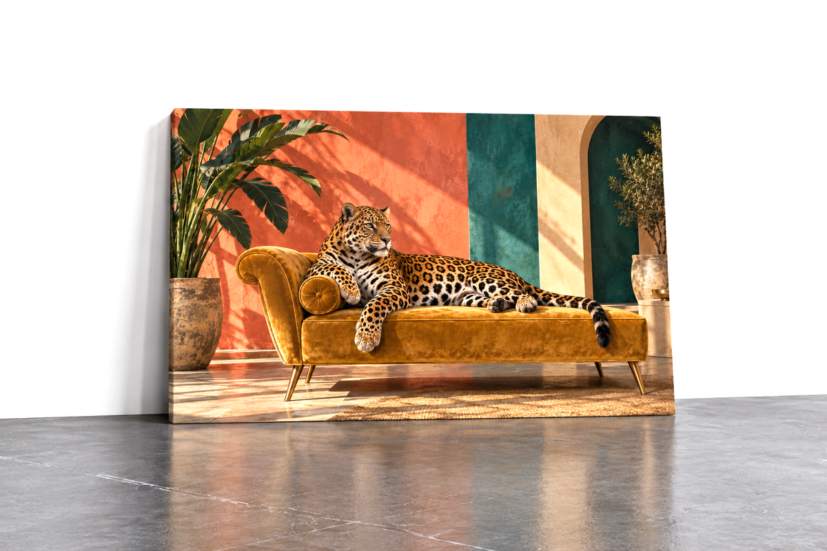 Léopard Royal — Art mural méditerranéen