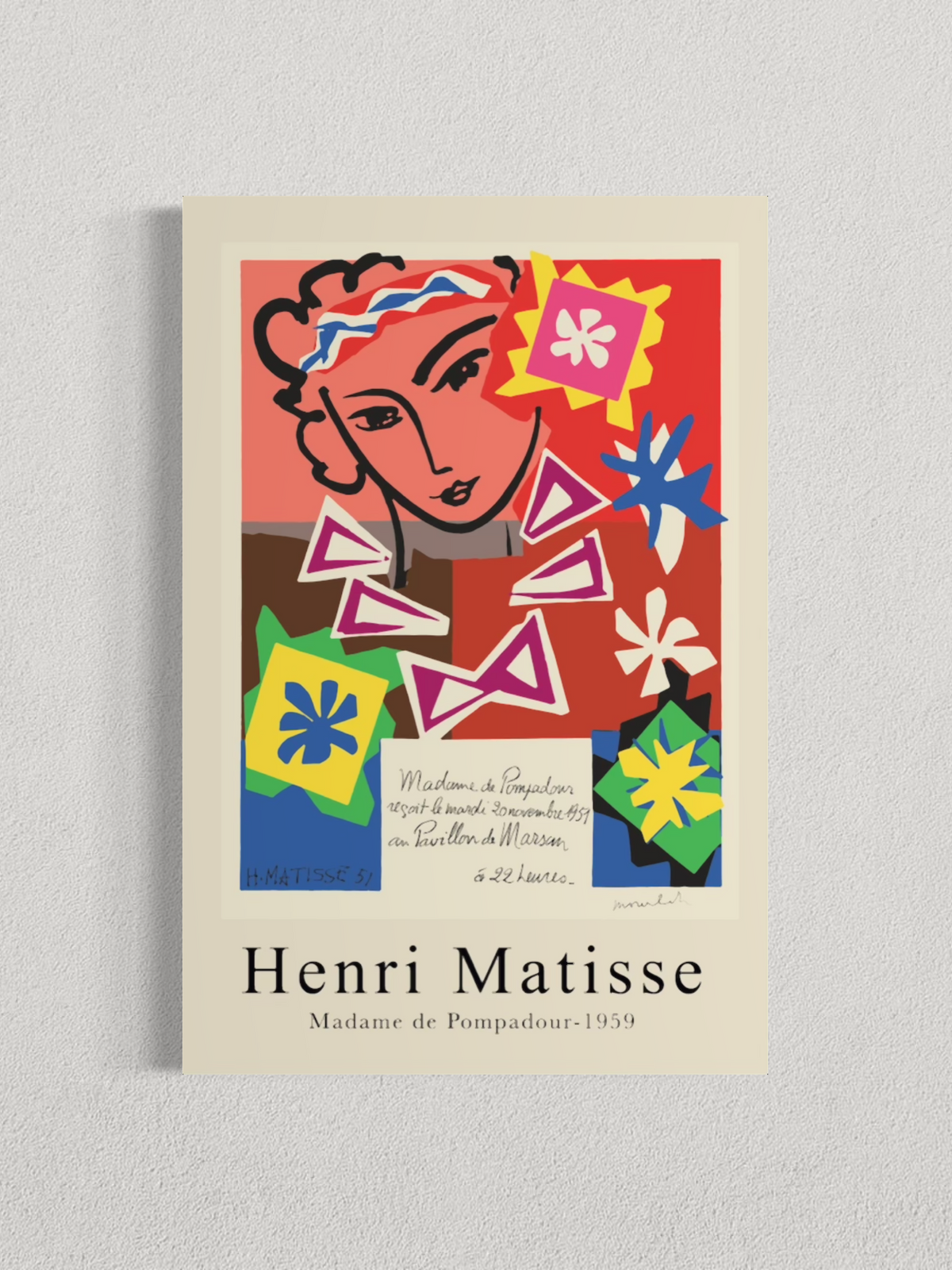 Henri Matisse – Madame de Pompadour, Affiche Vintage