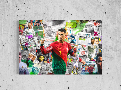 Légende du Football – Collage Street Art