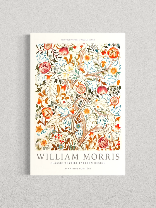 William Morris – Acanthus Fleuri, Affiche Botanique