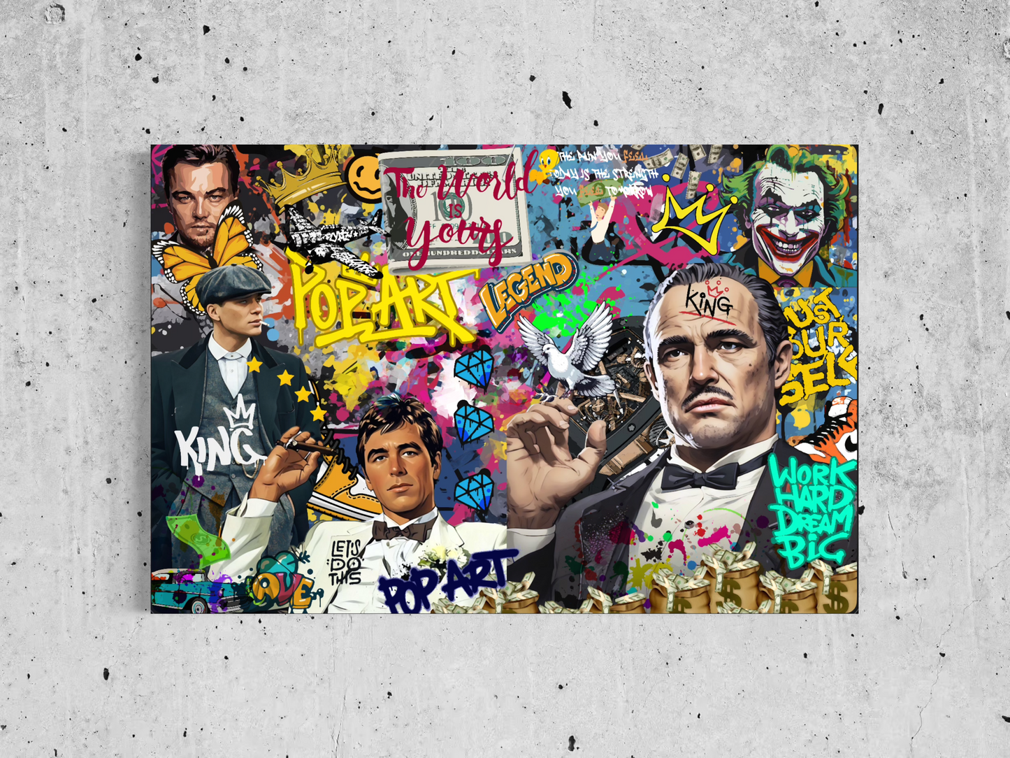 Rois du Pouvoir – Toile Pop Art & Cinéma