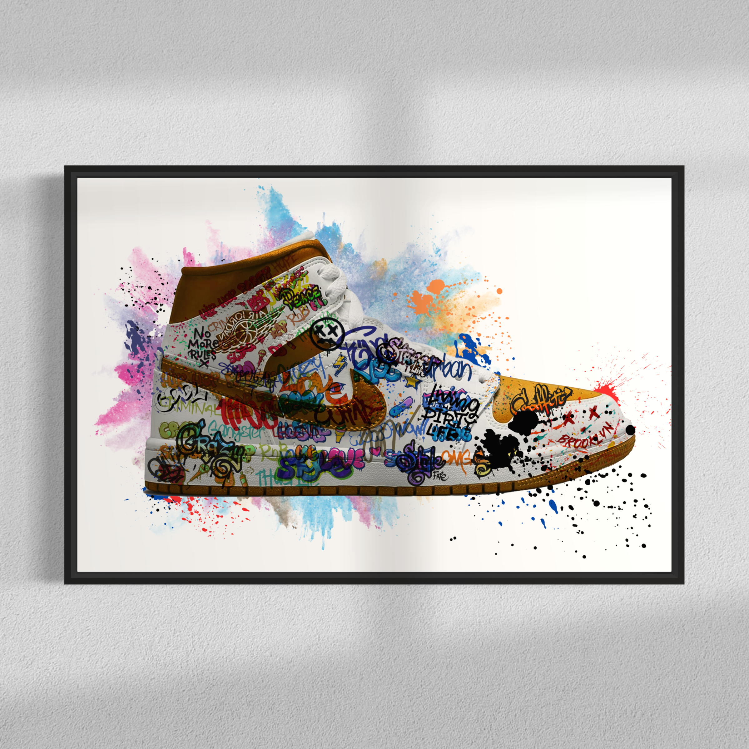 jordan 1 graffiti canvas