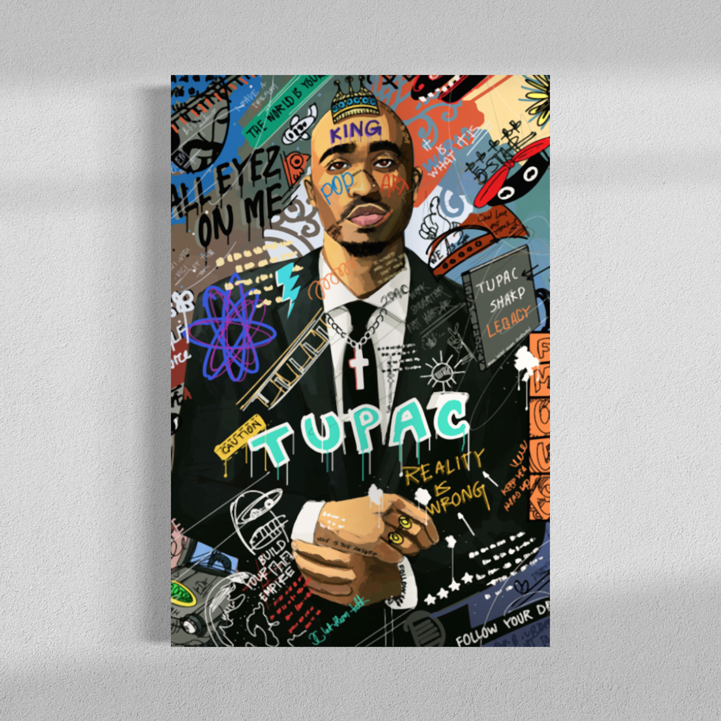 Tupac Shakur pop art, 2pac