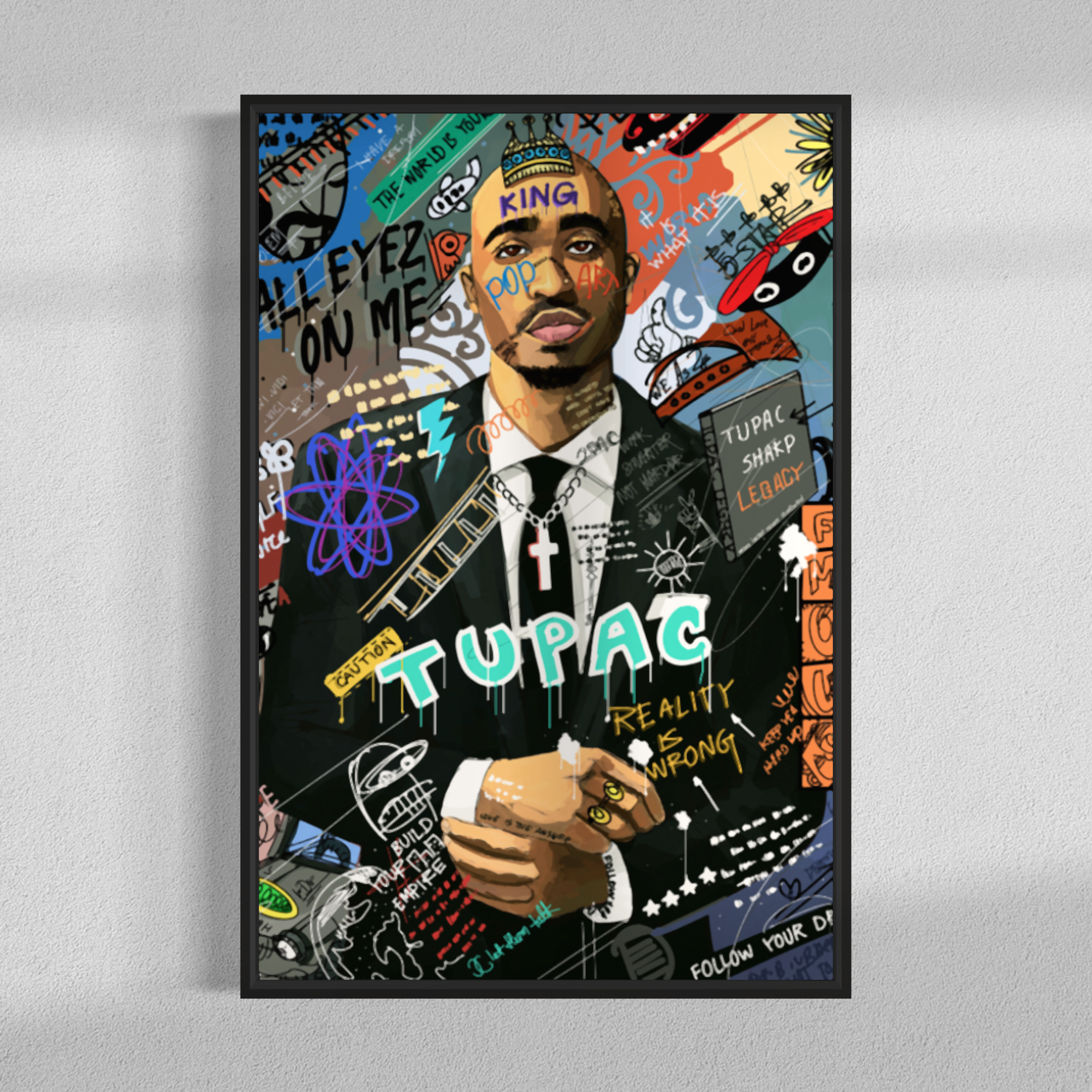 Tupac Shakur pop art, 2pac