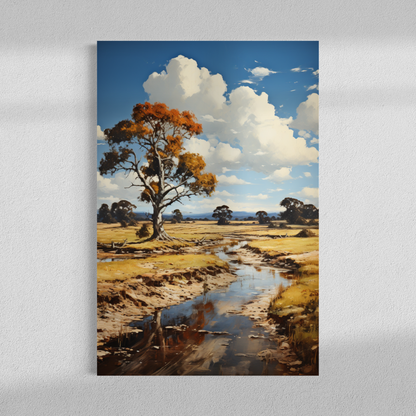 Blue sky field