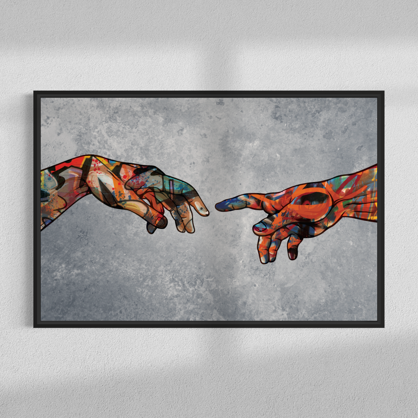 The creation of Adam, Graffiti 02