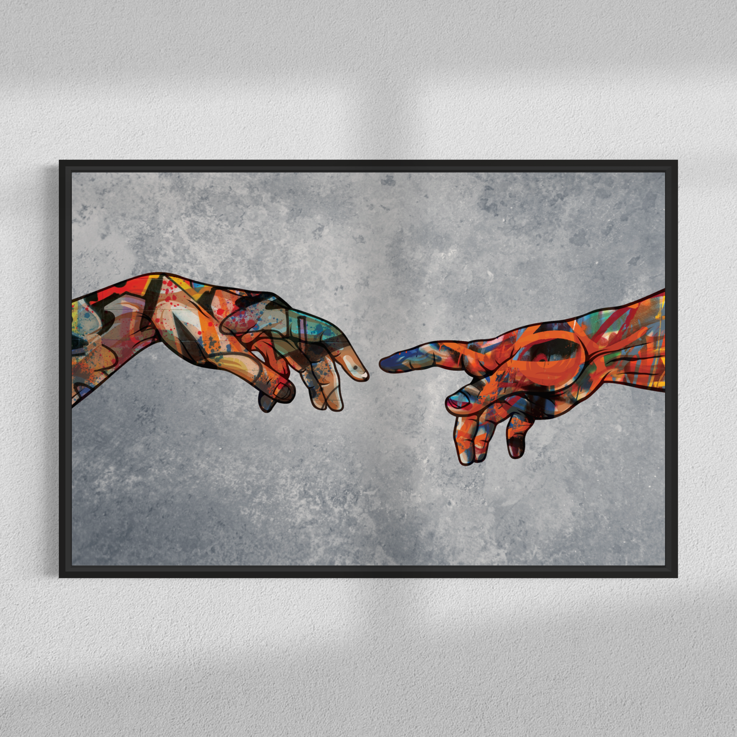 The creation of Adam, Graffiti 02