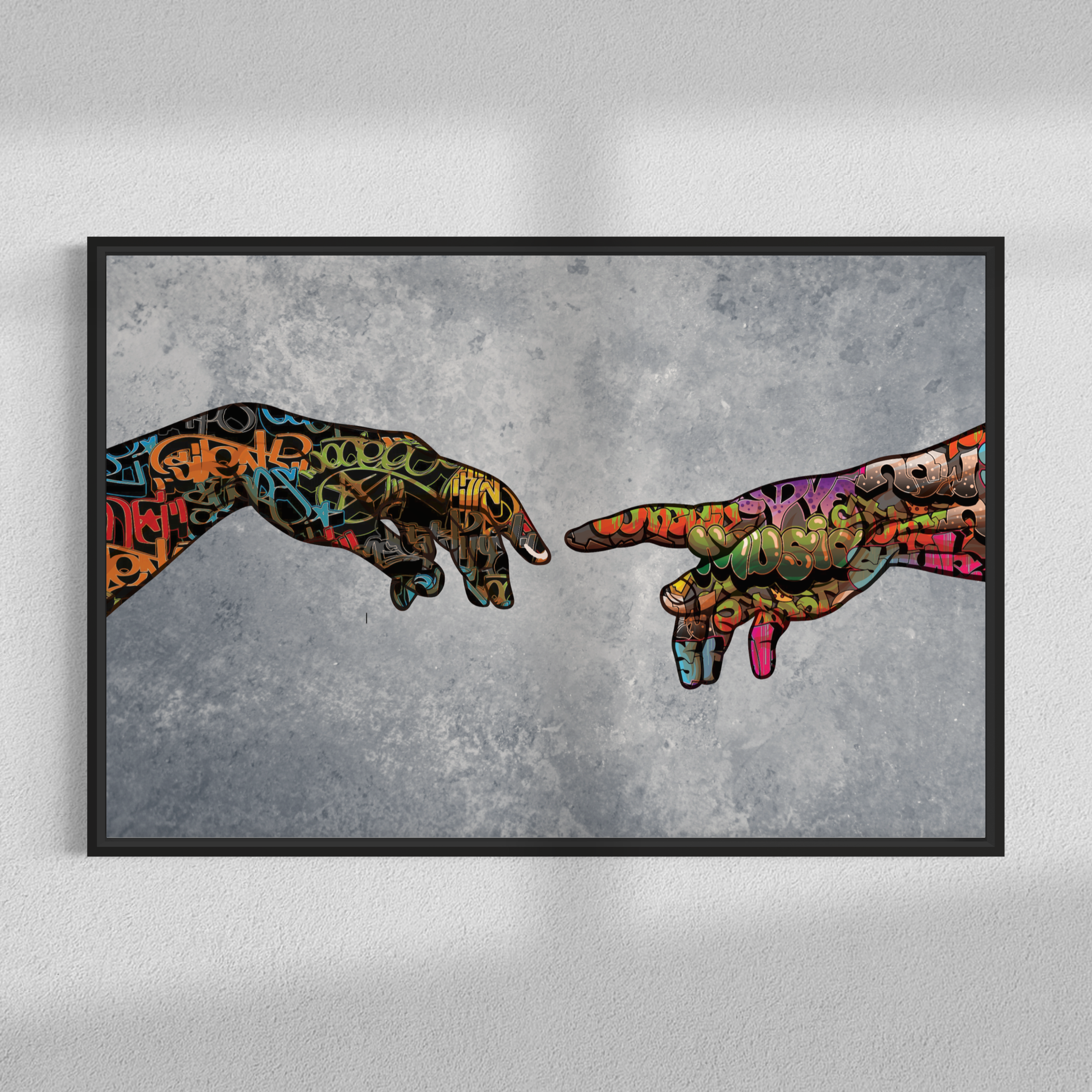 The creation of Adam, Graffiti 01