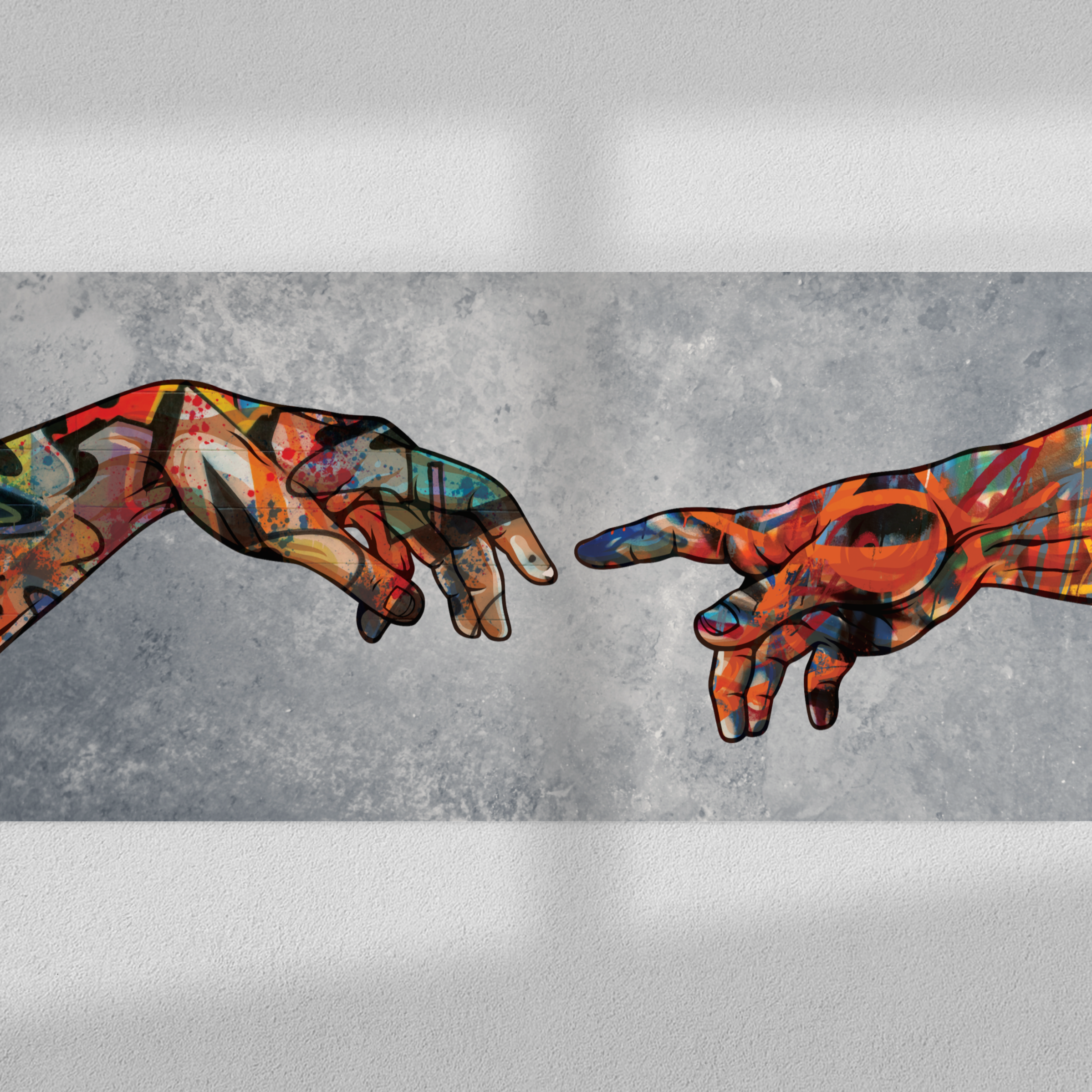 The creation of Adam, Graffiti 02