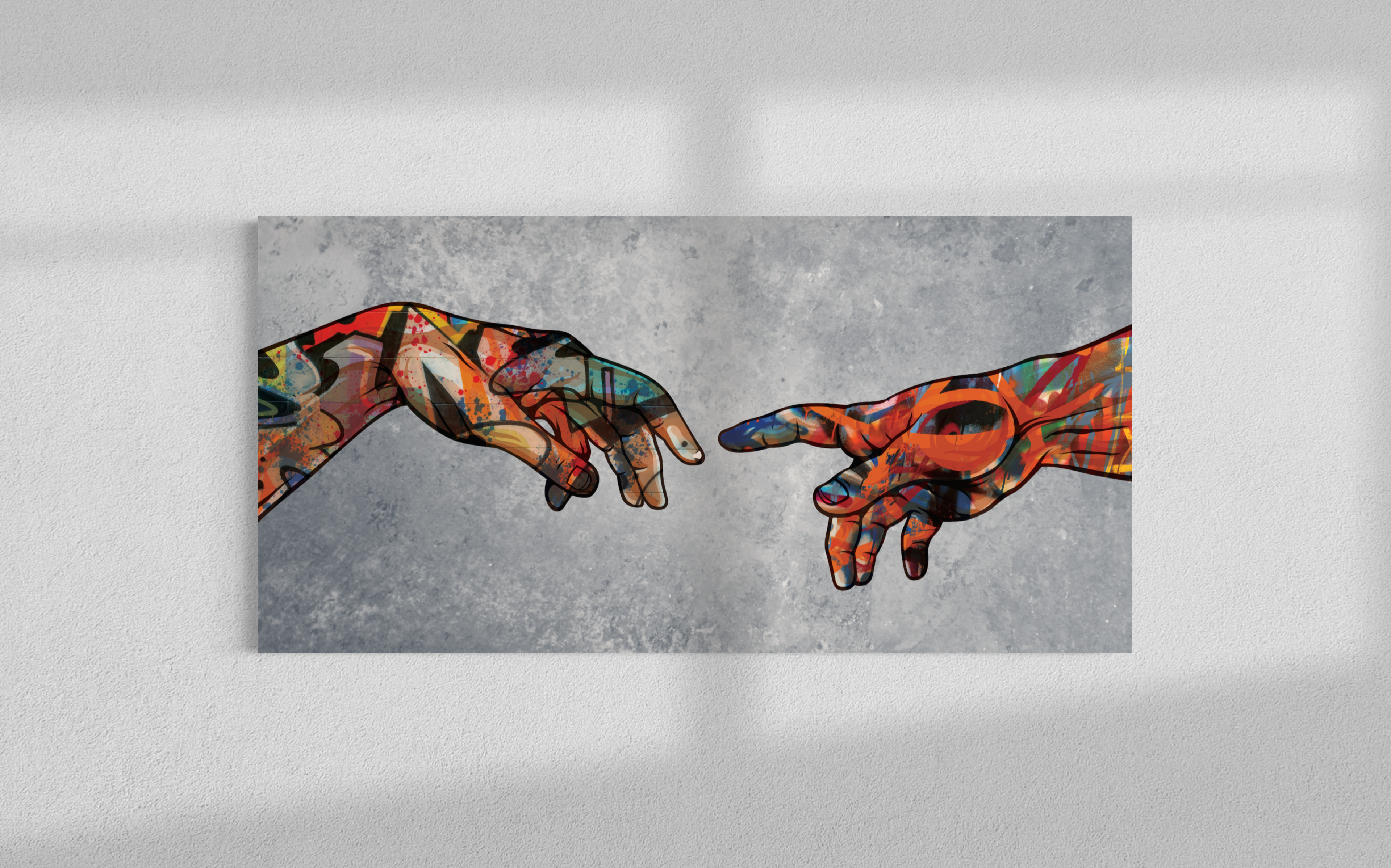 The creation of Adam, Graffiti 02