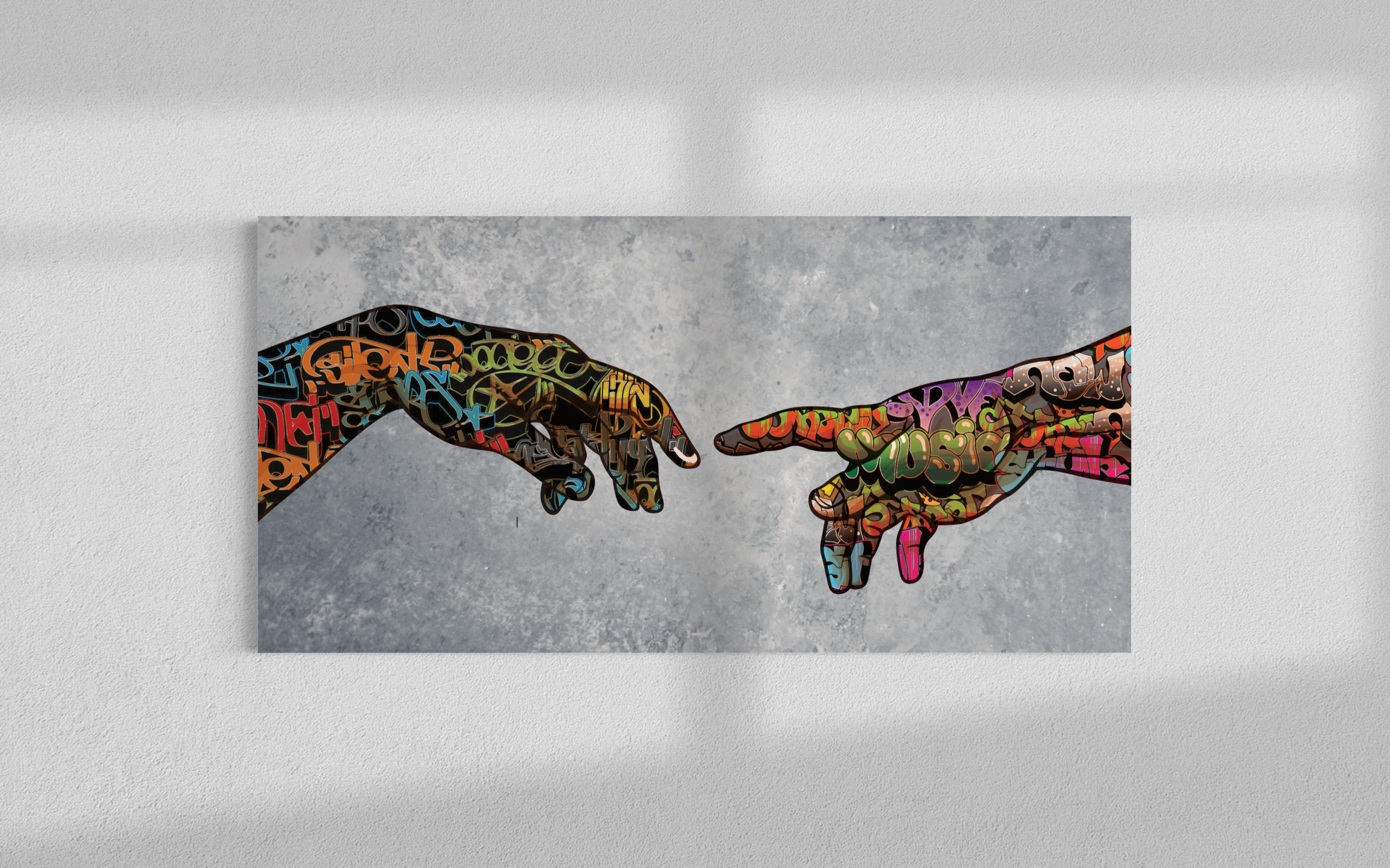 The creation of Adam, Graffiti 01