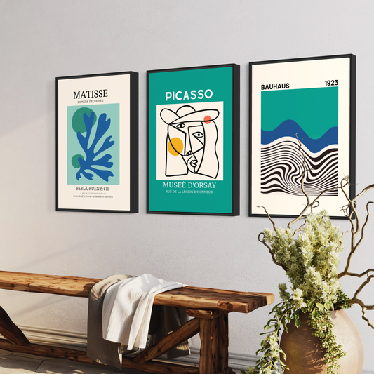 Mediterranean Triptych, Set of 3 frames