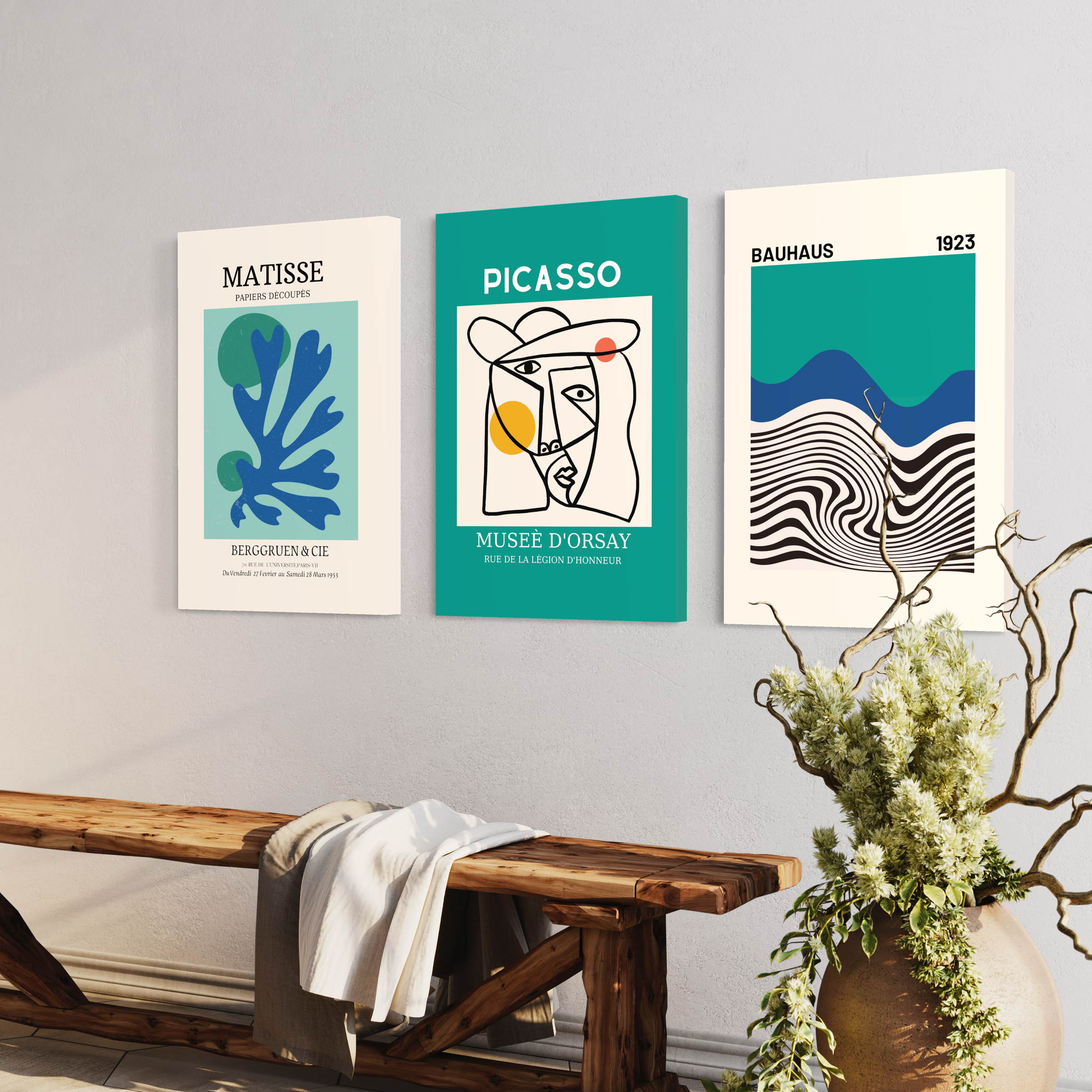 Mediterranean Triptych, Set of 3 frames