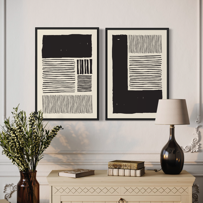 Black Safari duo, Set of 2 frames