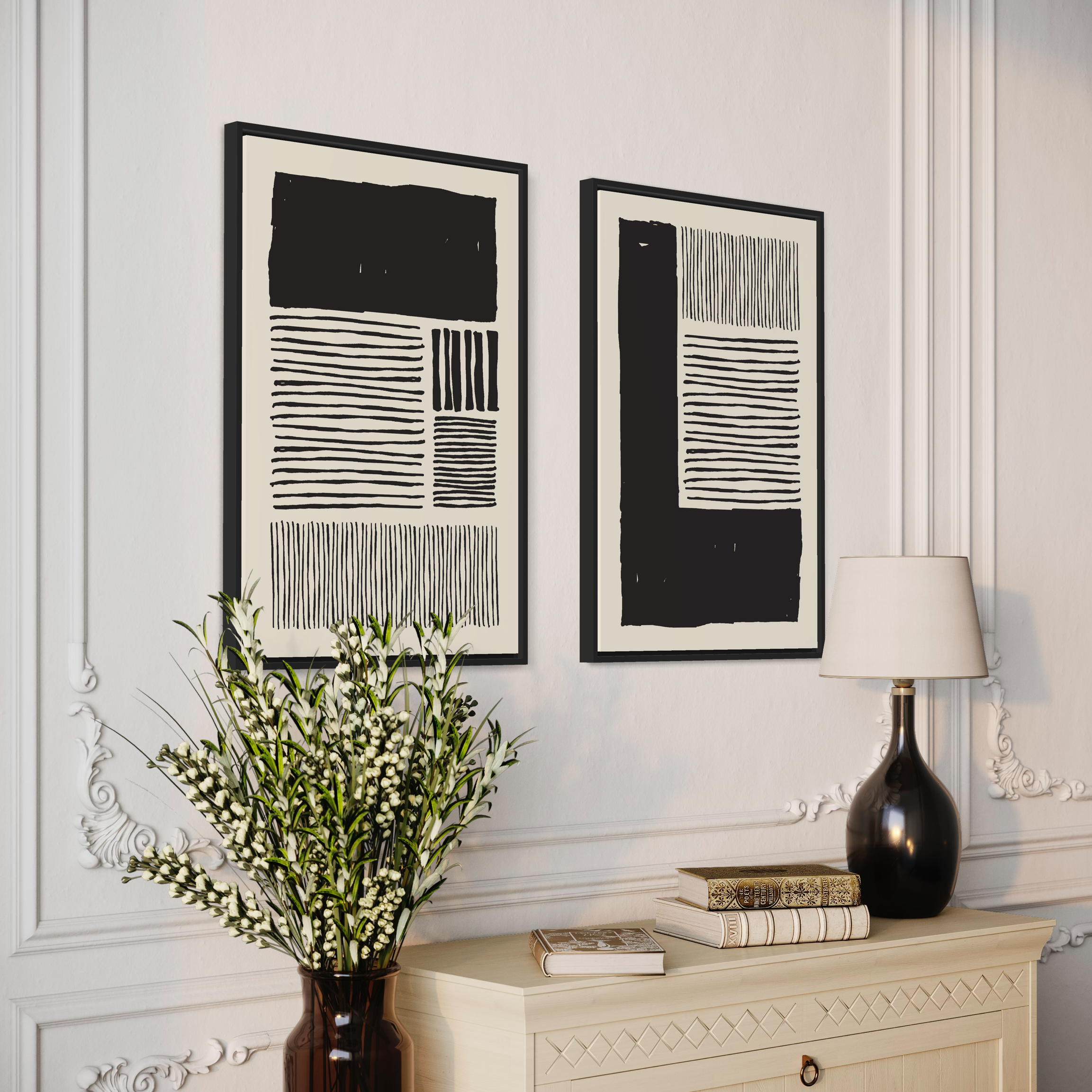 Black Safari duo, Set of 2 frames