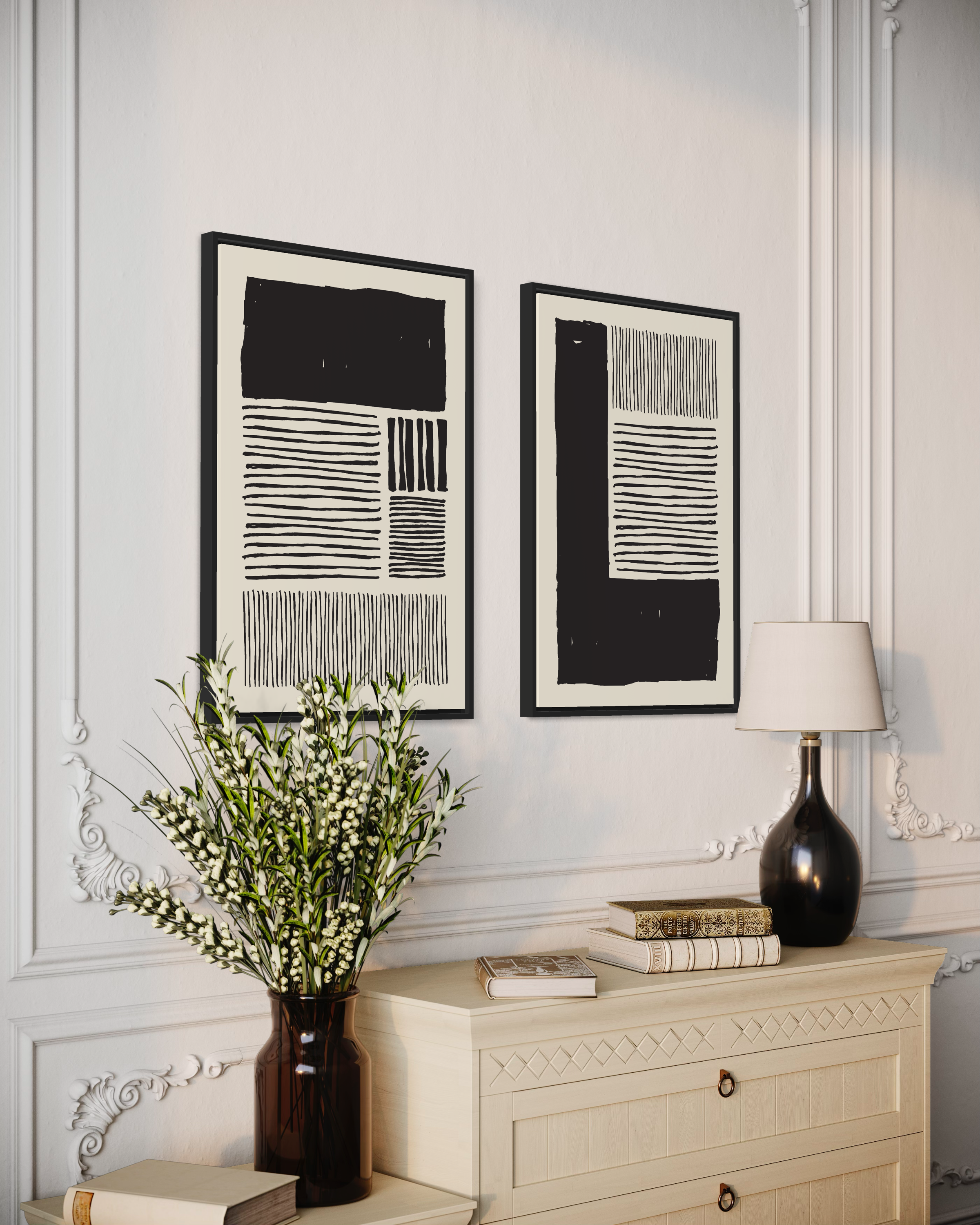 Black Safari duo, Set of 2 frames