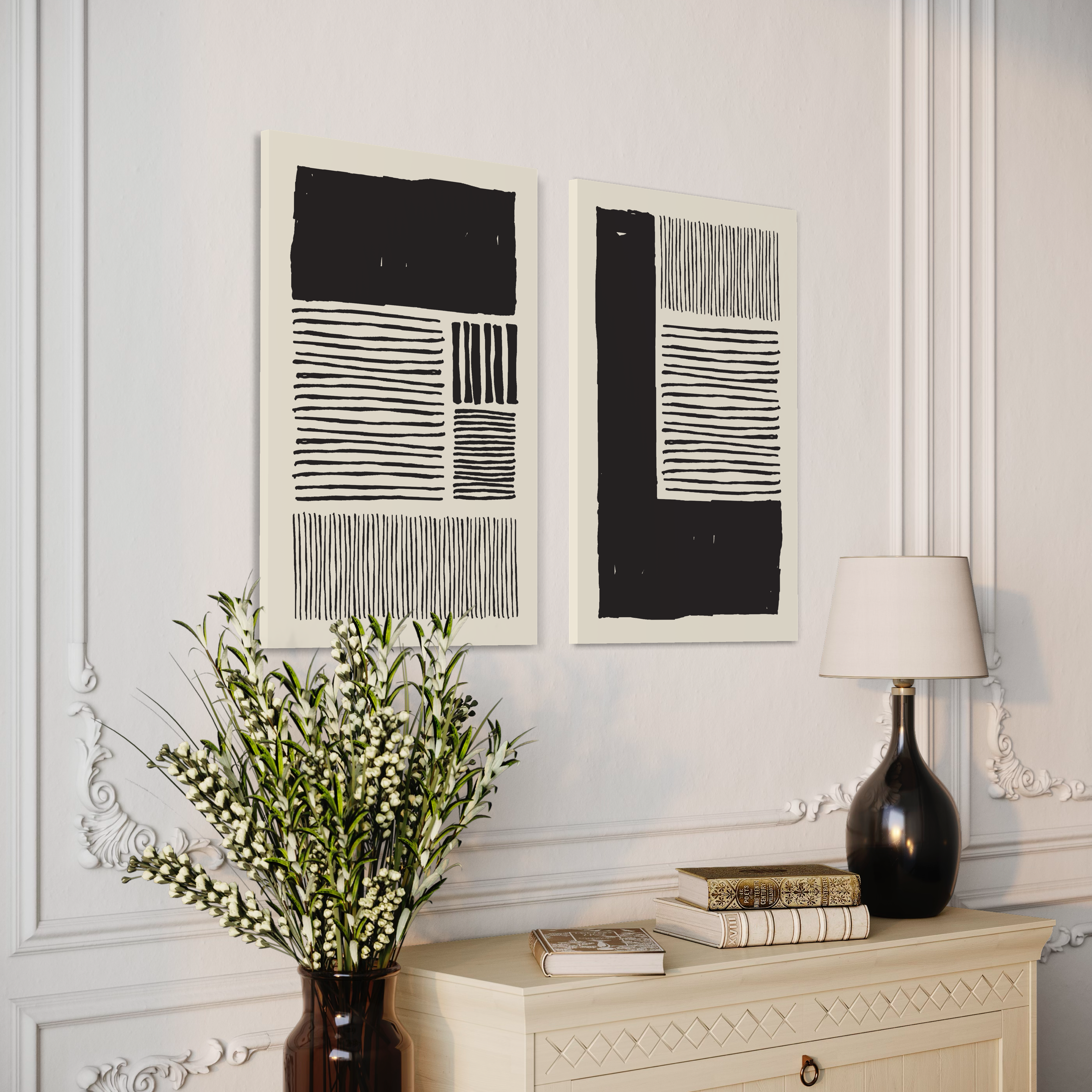 Black Safari duo, Set of 2 frames