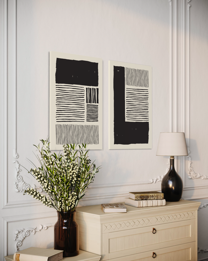 Black Safari duo, Set of 2 frames
