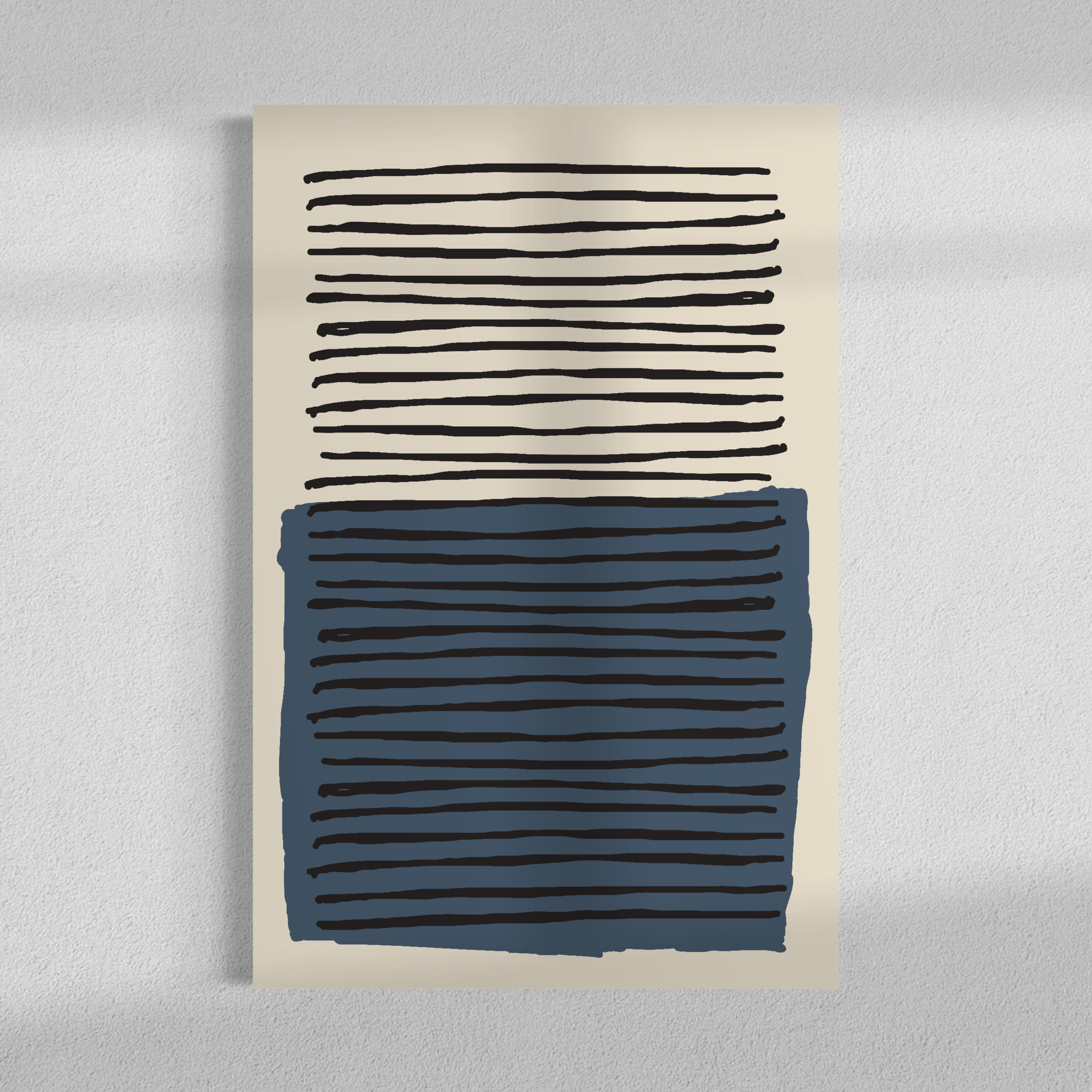 Blue & Horizontal lines