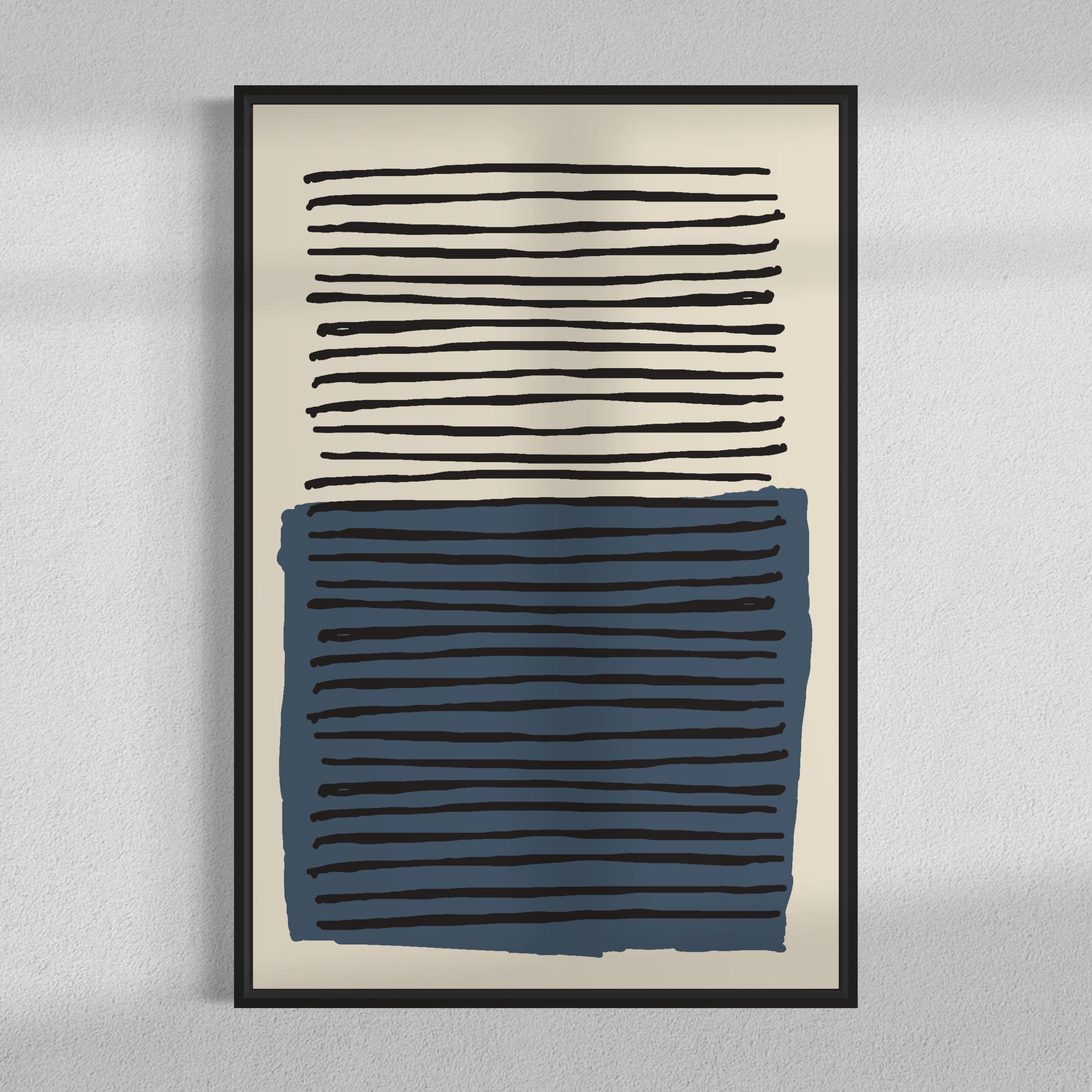 Blue & Horizontal lines