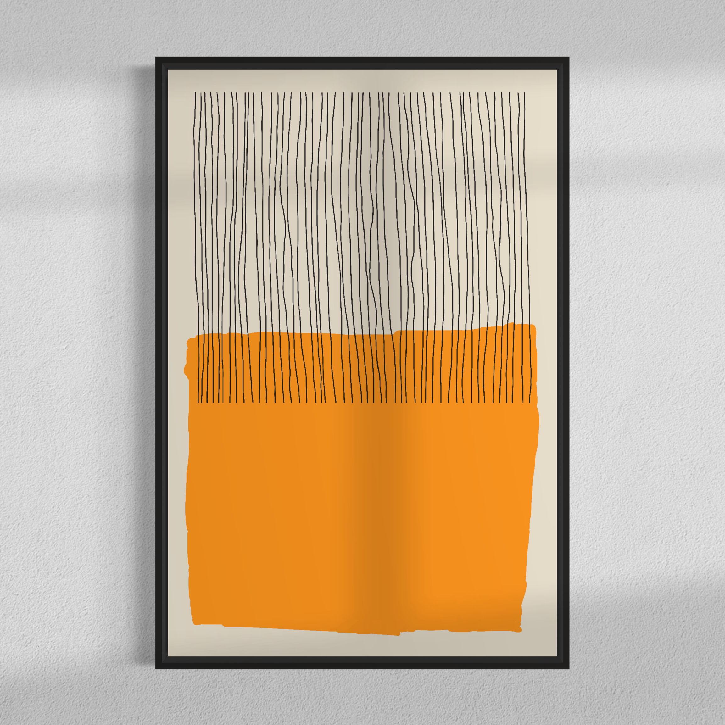 Orange & Abstract lines