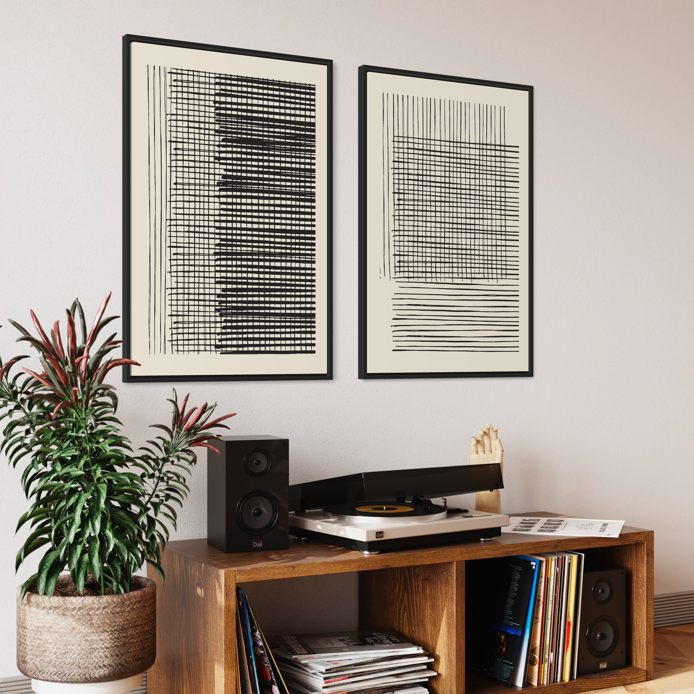 Vertical lines duo, Set of 2 frames
