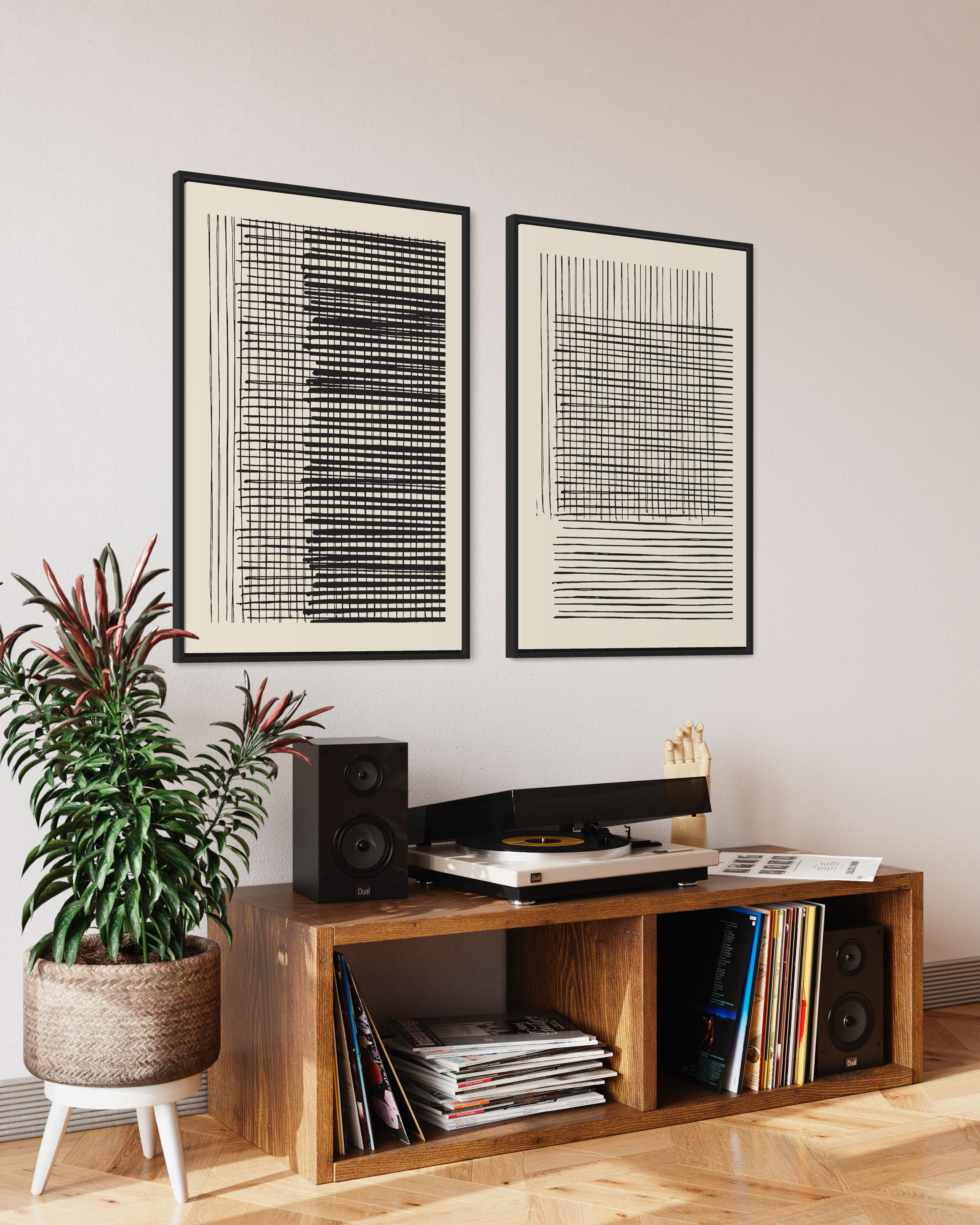 Vertical lines duo, Set of 2 frames