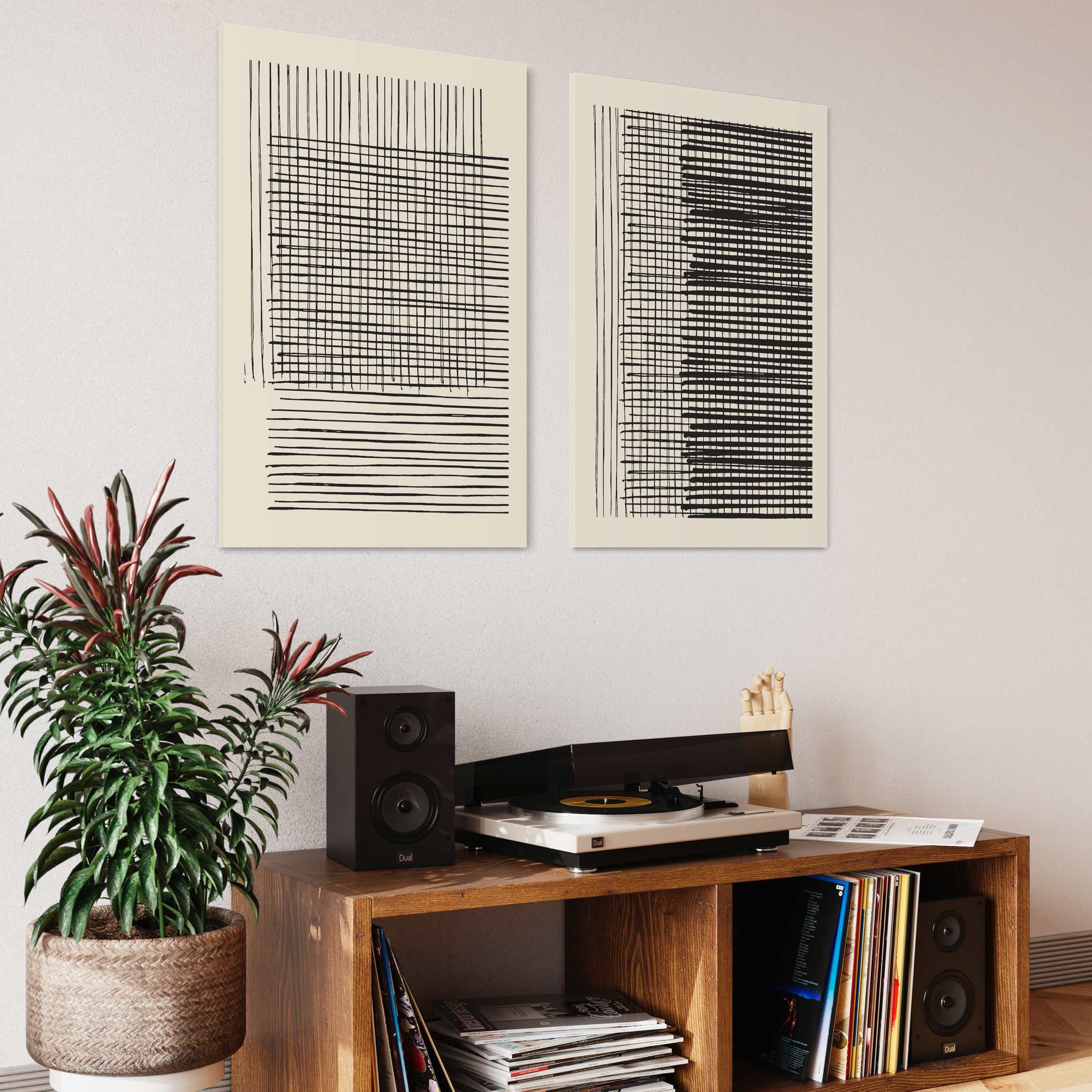 Vertical lines duo, Set of 2 frames