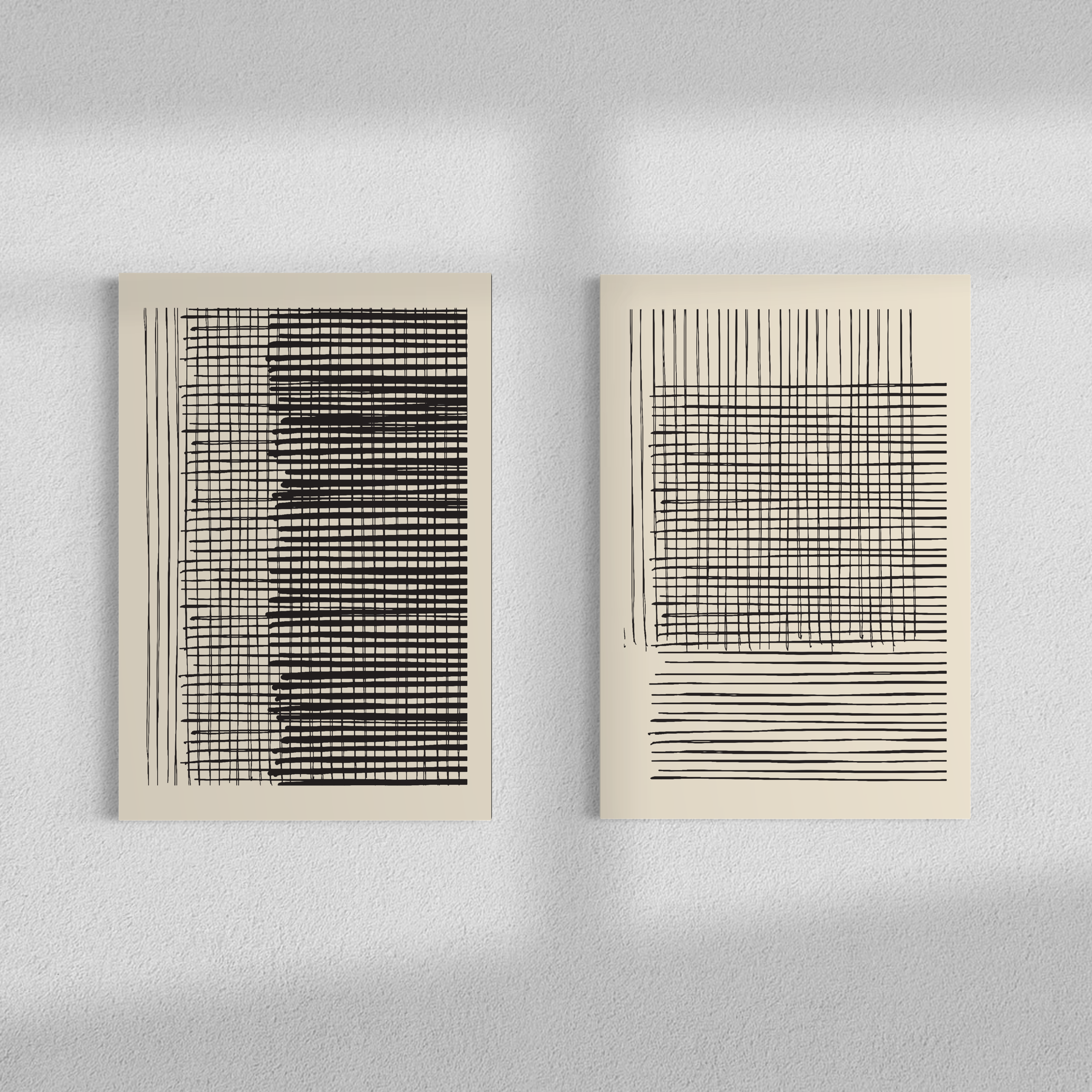 Vertical lines duo, Set of 2 frames