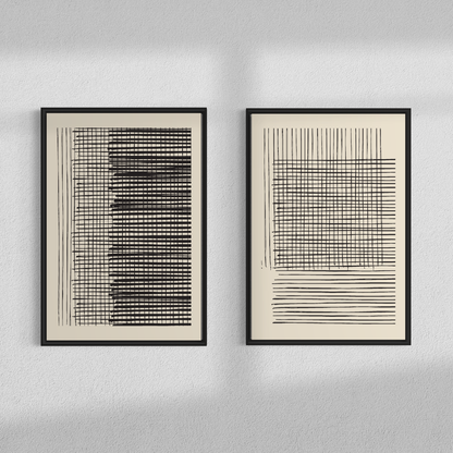 Vertical lines duo, Set of 2 frames