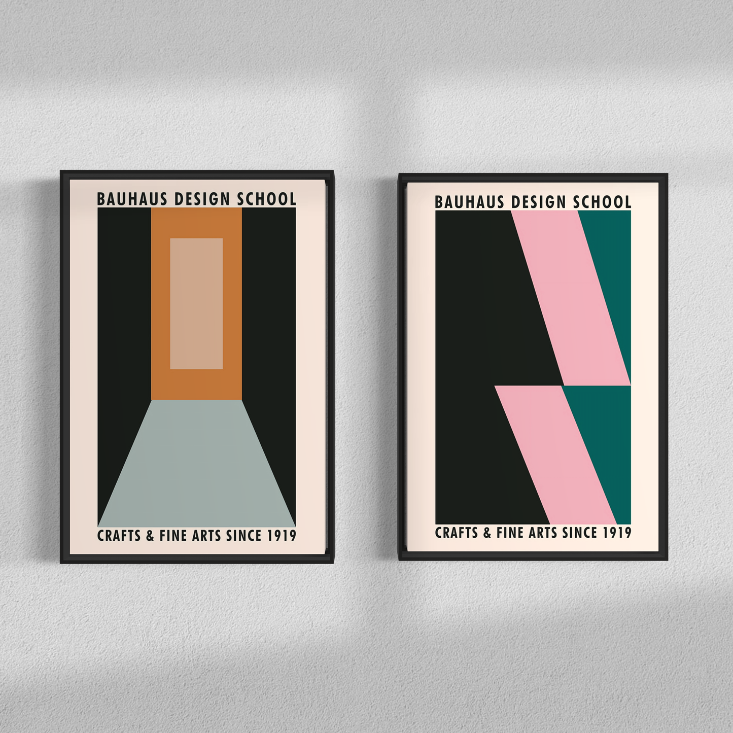 Bauhaus crafts duo, Set of 2 frames