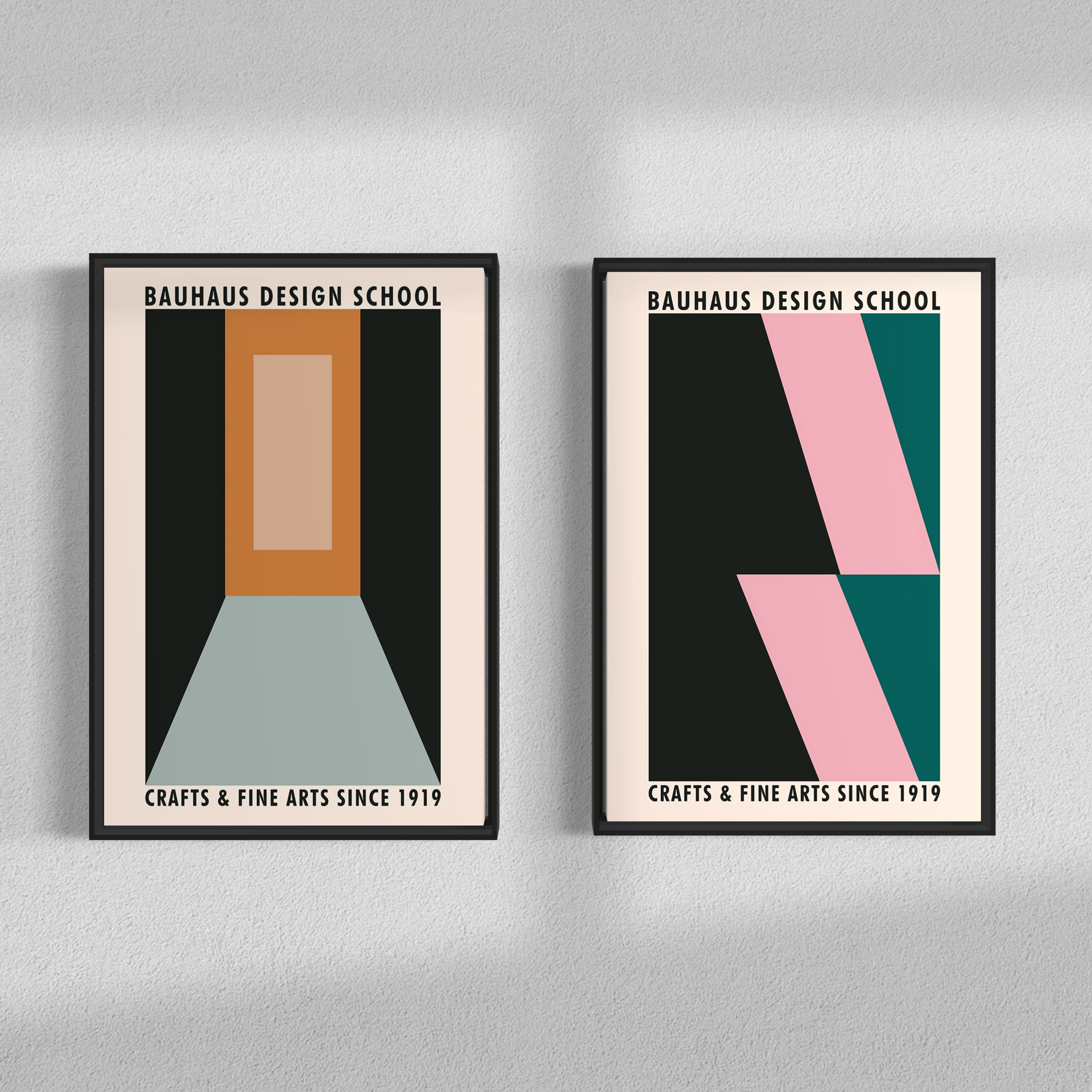 Bauhaus crafts duo, Set of 2 frames