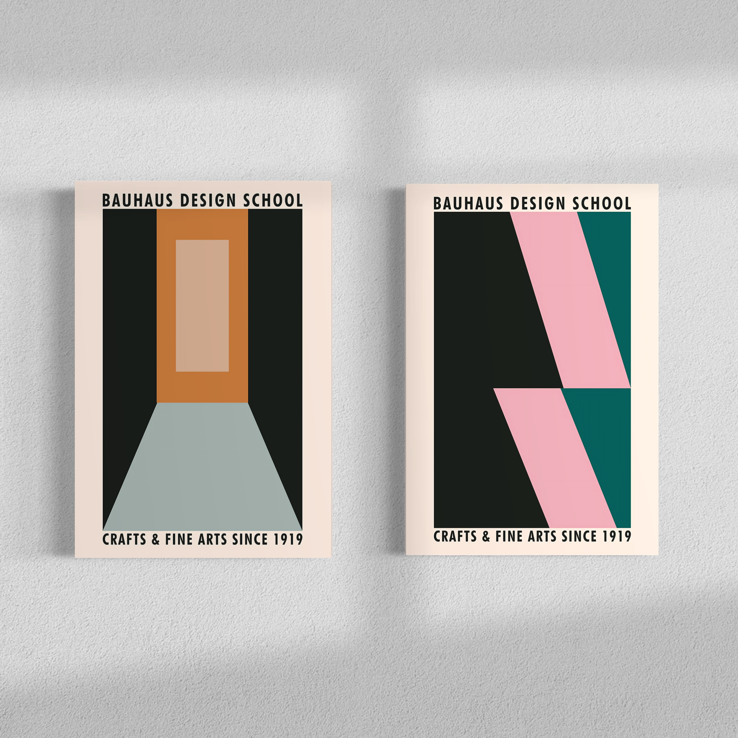 Bauhaus crafts duo, Set of 2 frames