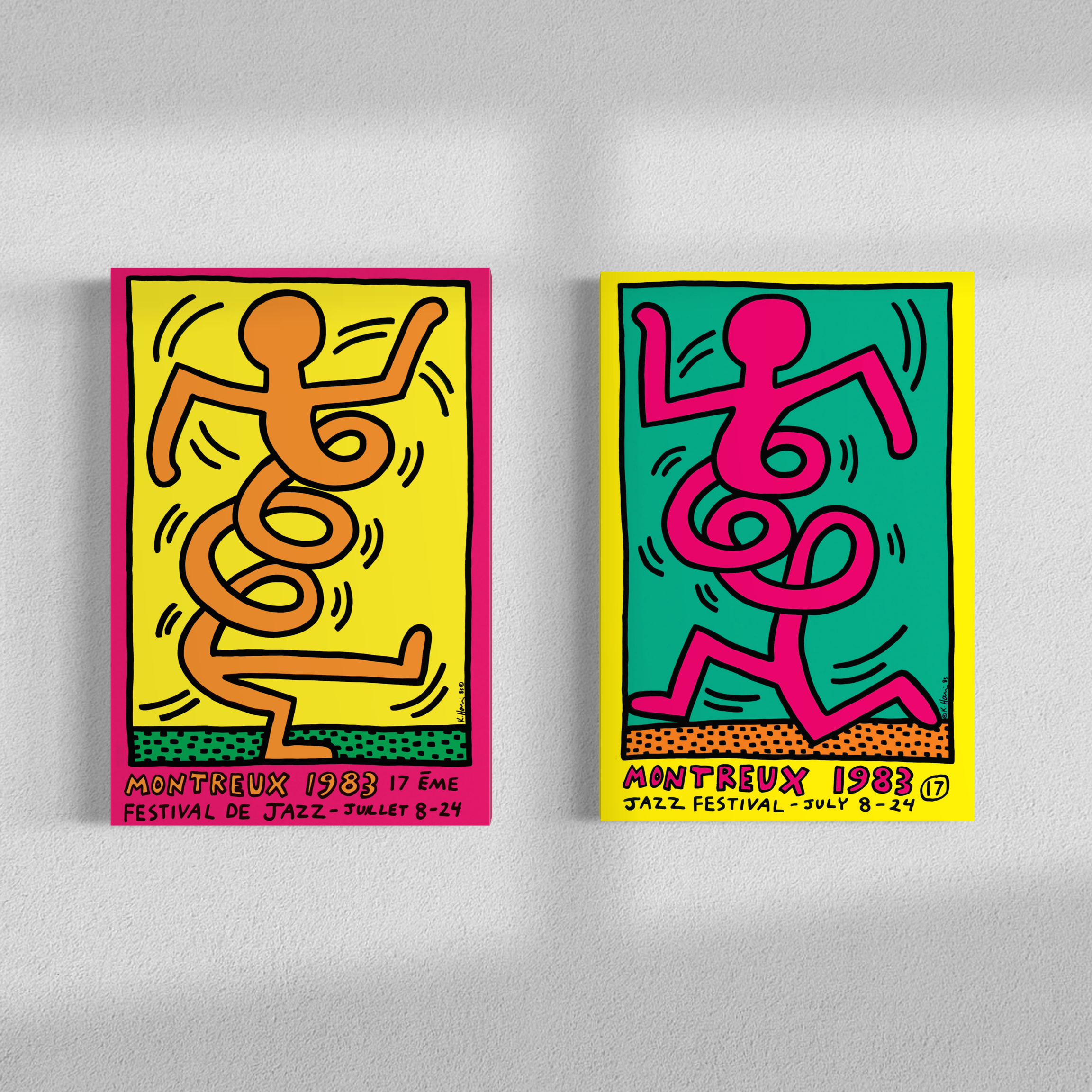 Montreux duo Keith Haring, Set of 2 frames