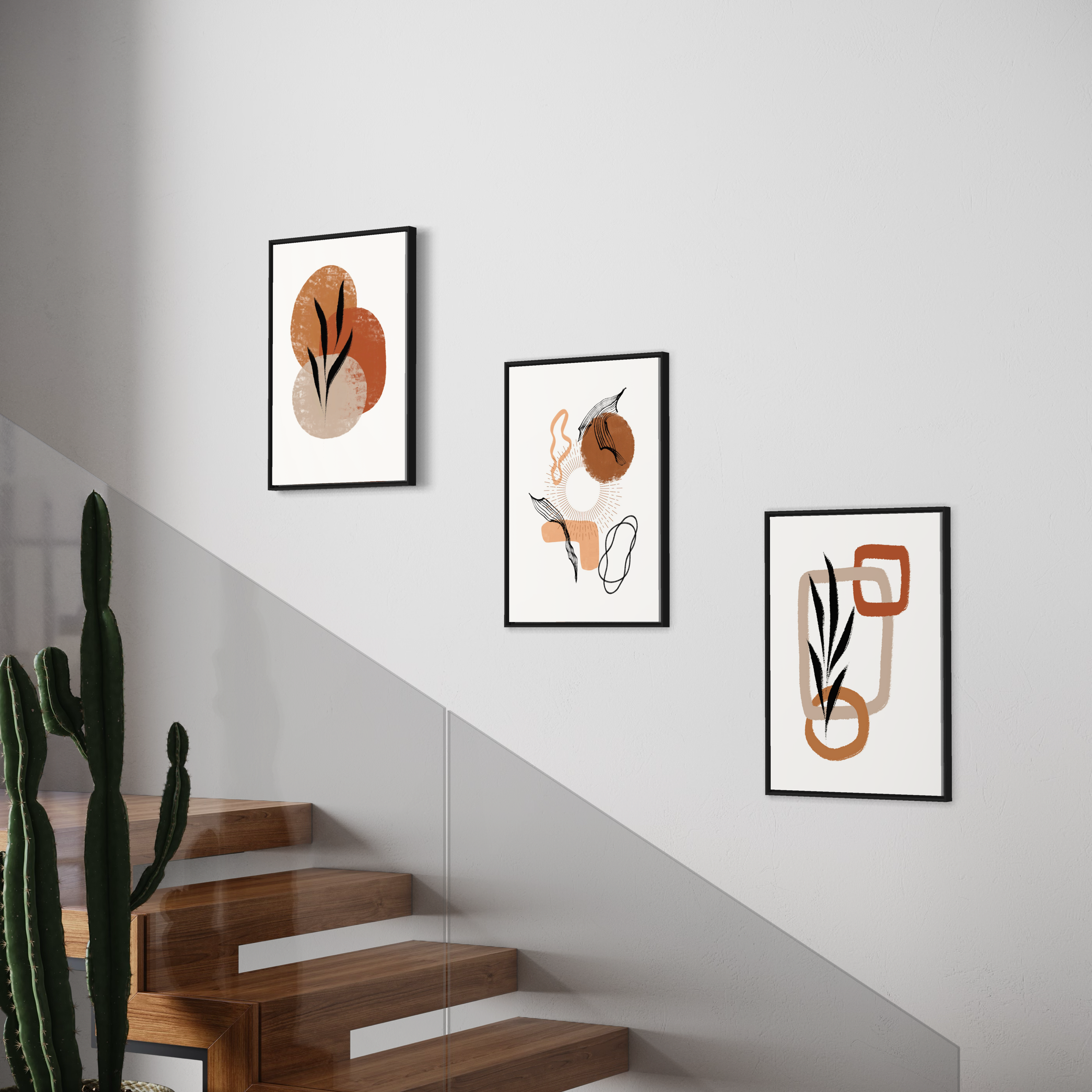 Boho Triptych, Set of 3 frames