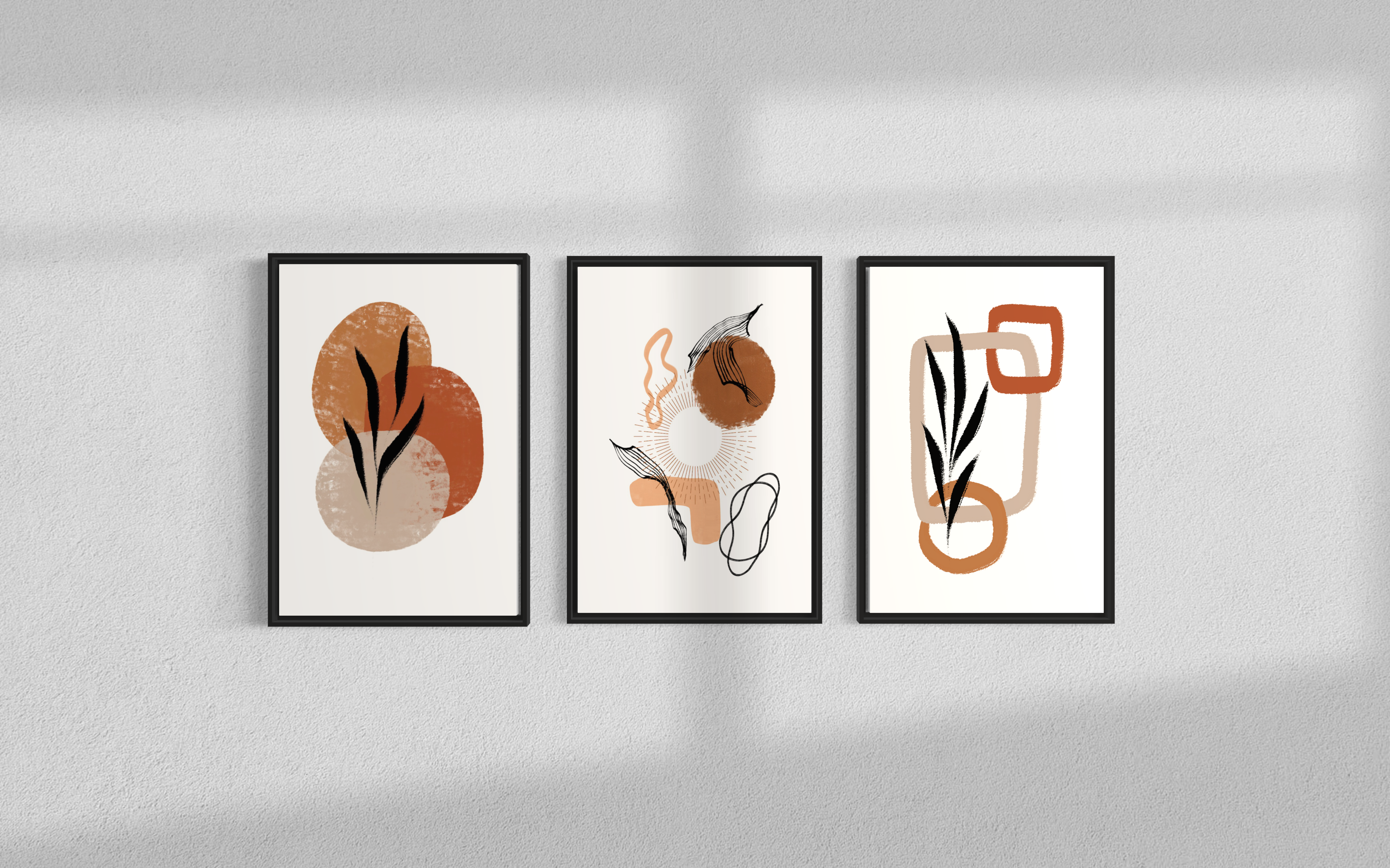 Boho Triptych, Set of 3 frames